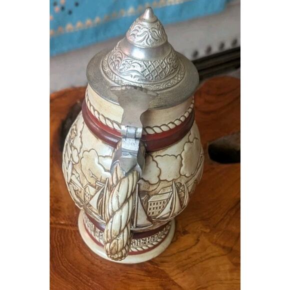 Vintage Avon Beer Stein Ships Handcrafted Exclusive Nautical Theme - Picture 7 of 8